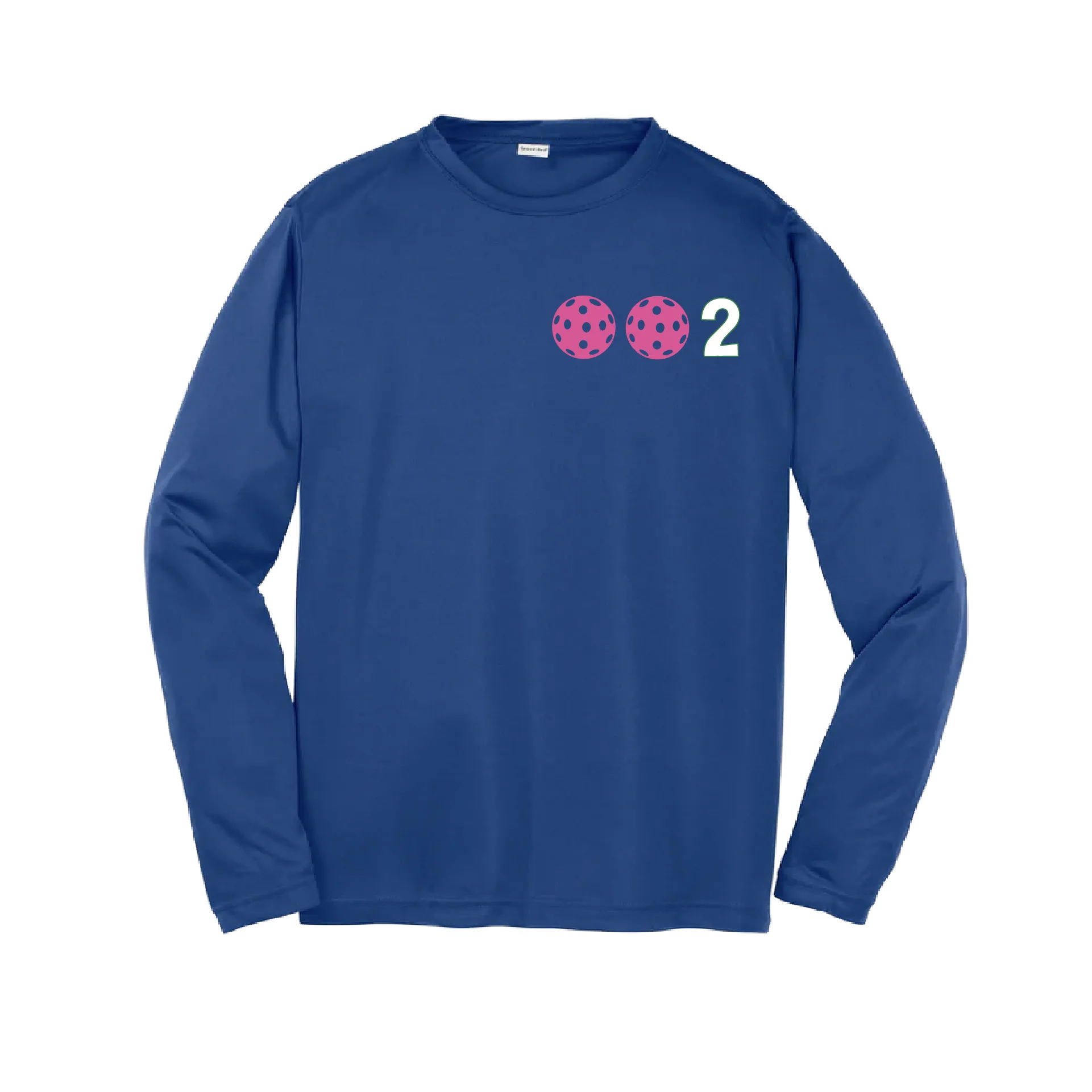 002 Pickleball (Colors Purple Rainbow Pink) | Youth Long Sleeve Pickleball Shirts | 100% Polyester