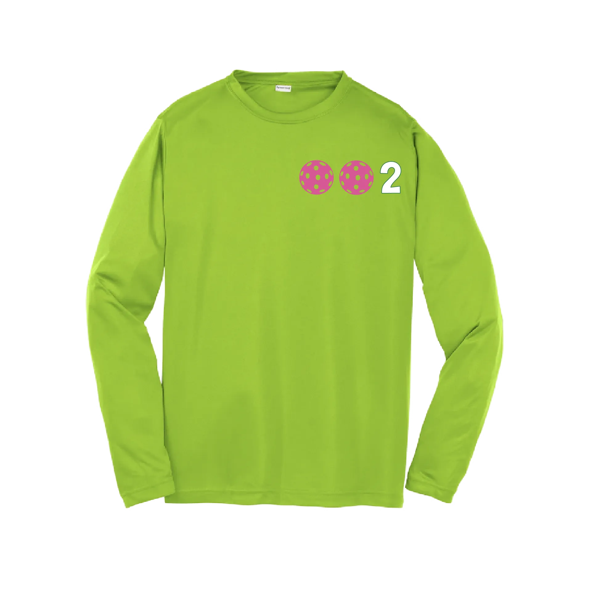 002 Pickleball (Colors Purple Rainbow Pink) | Youth Long Sleeve Pickleball Shirts | 100% Polyester