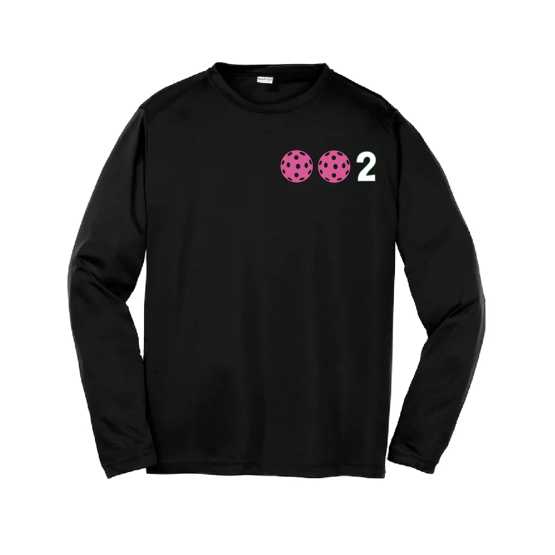 002 Pickleball (Colors Purple Rainbow Pink) | Youth Long Sleeve Pickleball Shirts | 100% Polyester