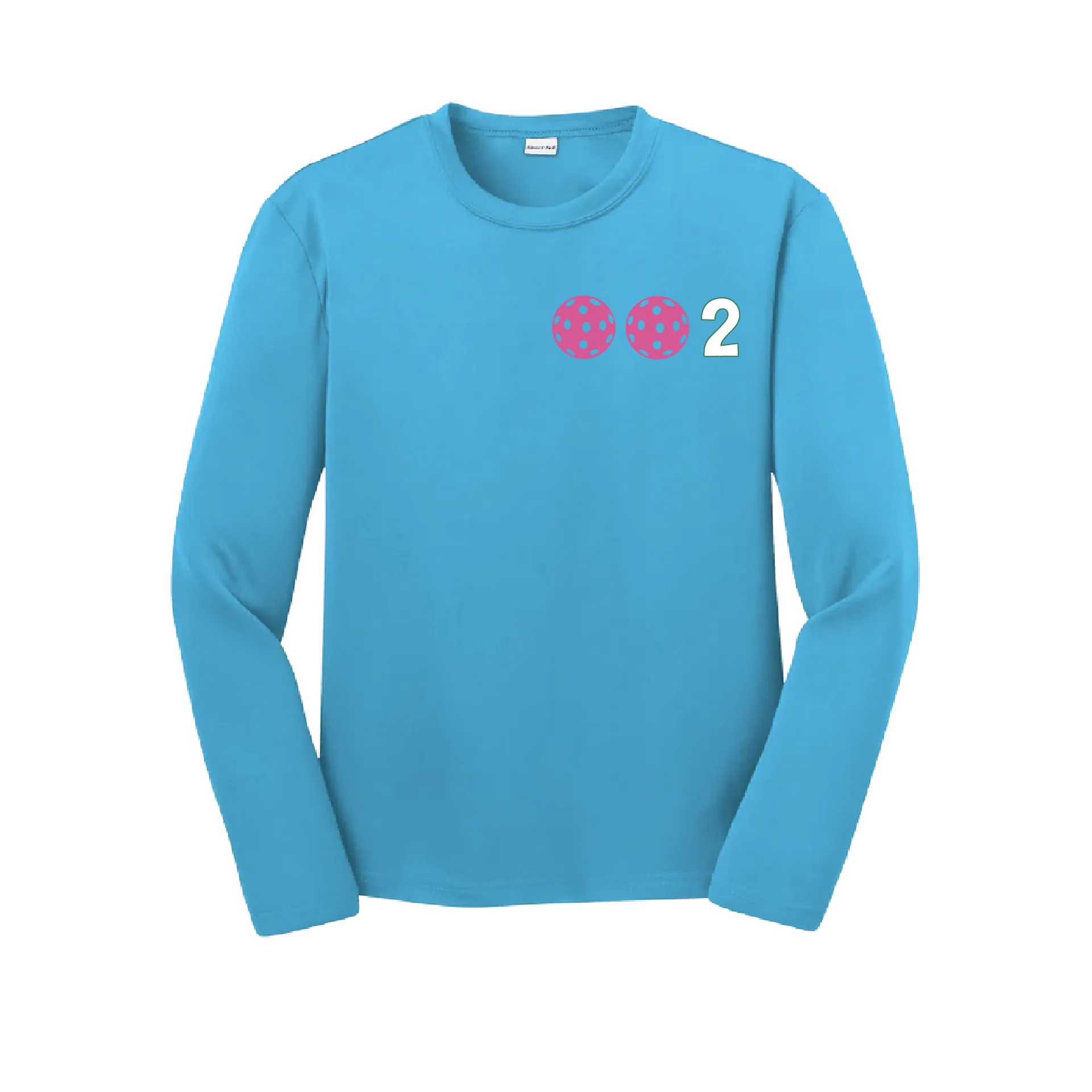 002 Pickleball (Colors Purple Rainbow Pink) | Youth Long Sleeve Pickleball Shirts | 100% Polyester