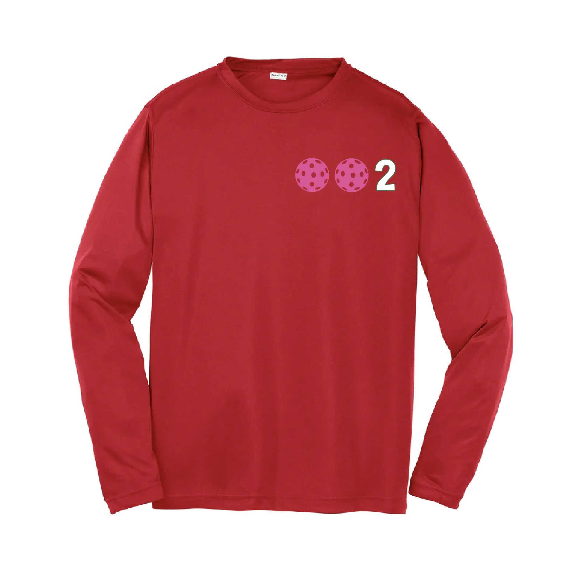 002 Pickleball (Colors Purple Rainbow Pink) | Youth Long Sleeve Pickleball Shirts | 100% Polyester