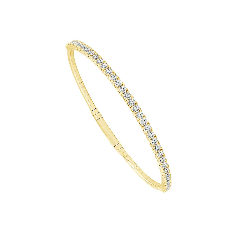 14K YELLOW GOLD 2.00 CT. TW. CLASSIC PRONG DIAMOND BRACELET