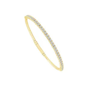 14K YELLOW GOLD 2.00 CT. TW. CLASSIC PRONG DIAMOND BRACELET