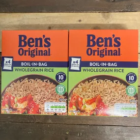 1Kg Ben's Original Boil In Bag Wholegrain Rice (2 Packs of 4x125g)