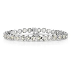 5 cttw Diamond Bubble Link Tennis Bracelets in 14K White Gold