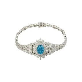 Arabesque Splendor Bracelet Blue Topaz Silver