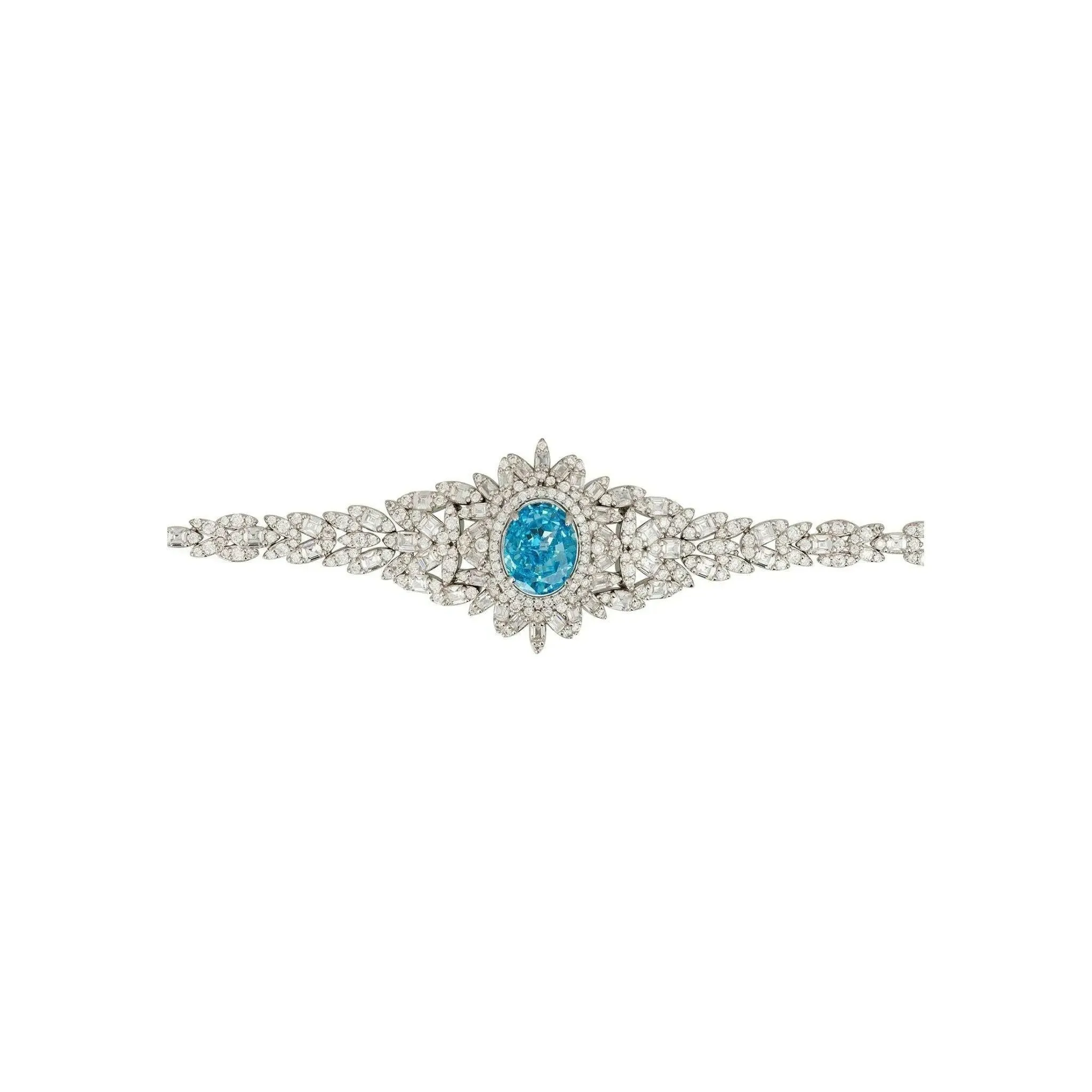 Arabesque Splendor Bracelet Blue Topaz Silver