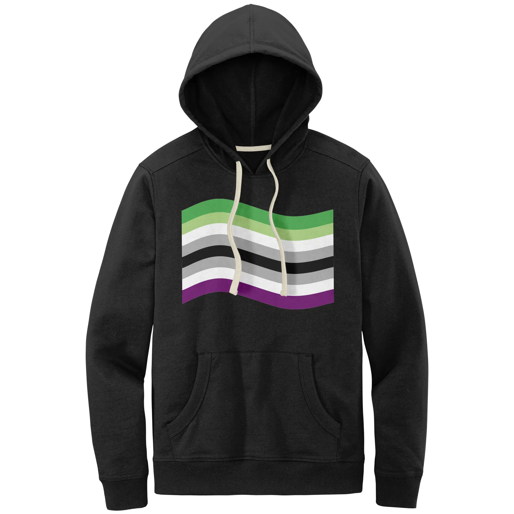 Aroace Pride Flag Relaxed Fit Re-Fleece Hoodie | Choose Your Flag