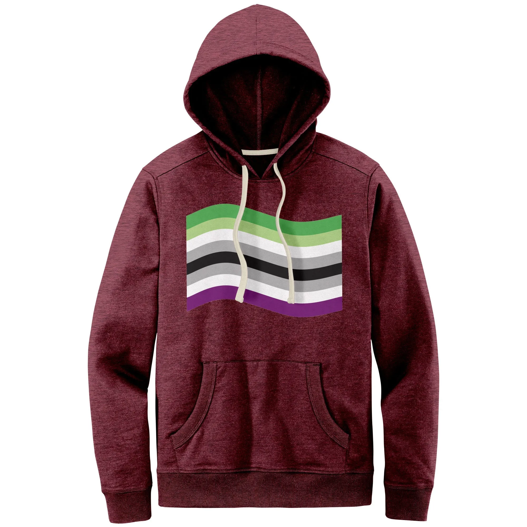 Aroace Pride Flag Relaxed Fit Re-Fleece Hoodie | Choose Your Flag