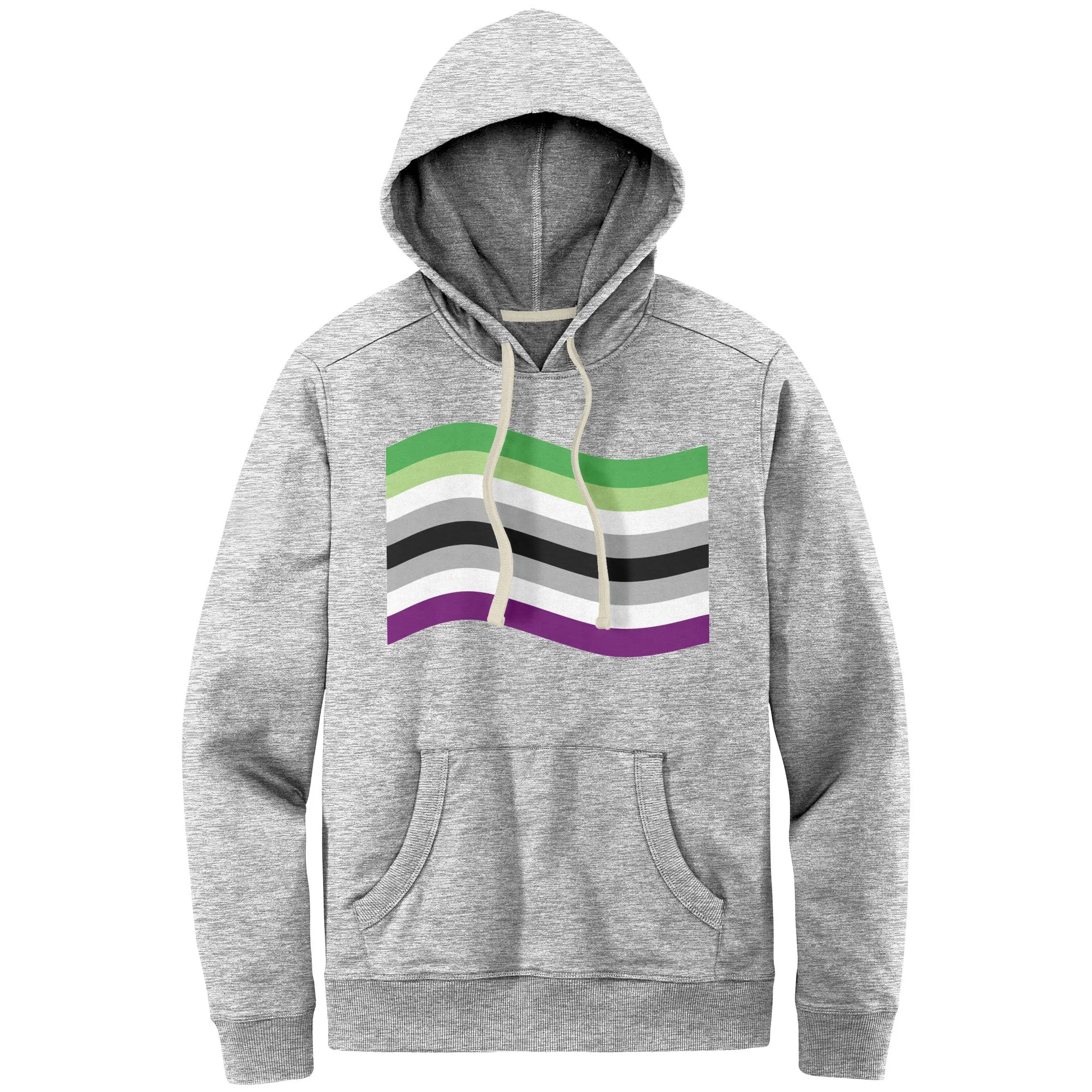 Aroace Pride Flag Relaxed Fit Re-Fleece Hoodie | Choose Your Flag