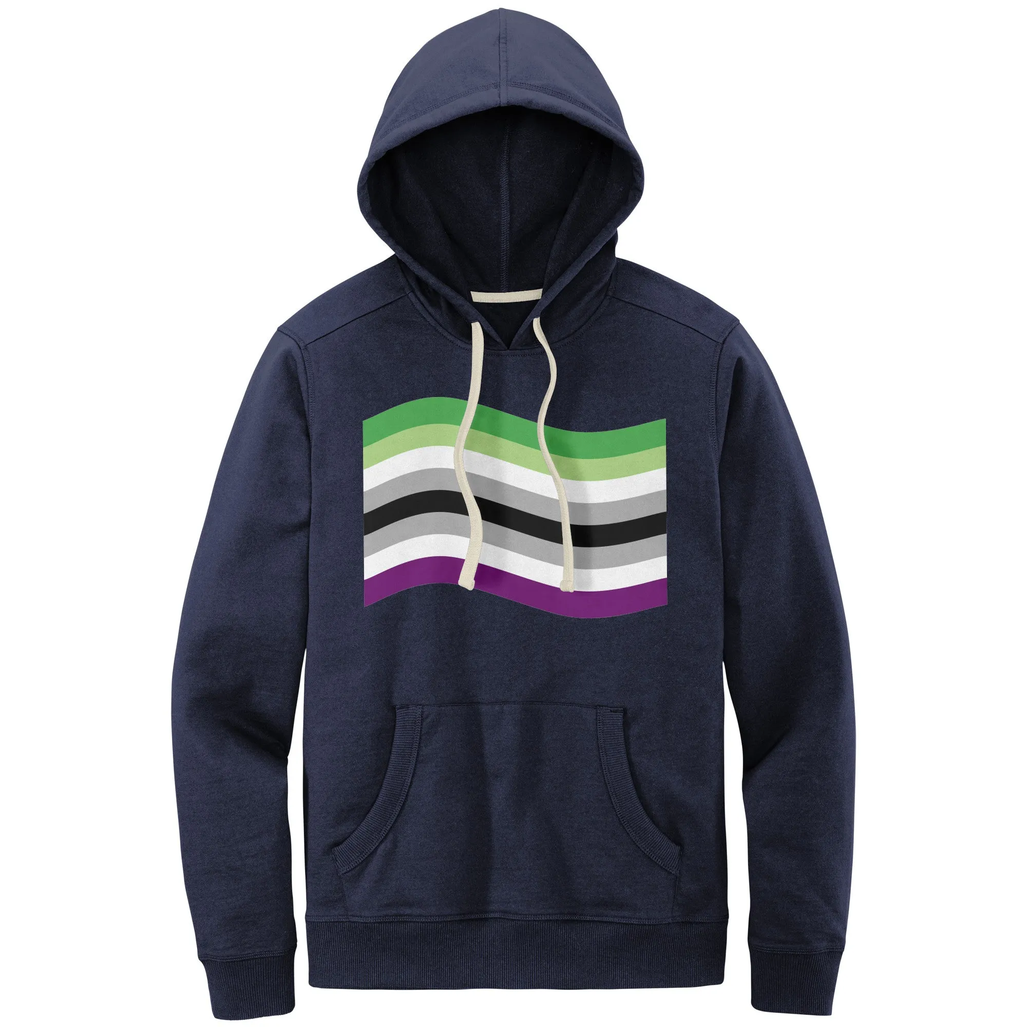 Aroace Pride Flag Relaxed Fit Re-Fleece Hoodie | Choose Your Flag
