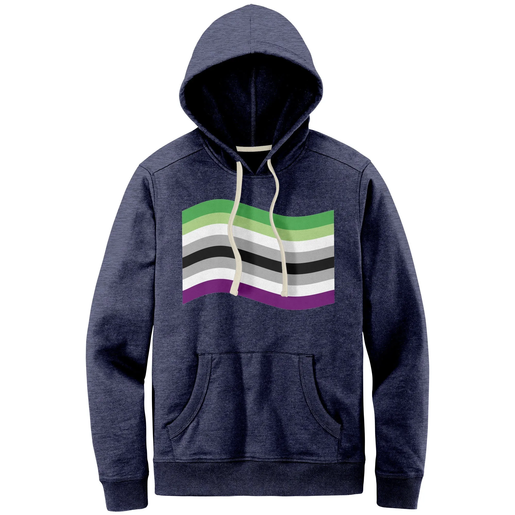 Aroace Pride Flag Relaxed Fit Re-Fleece Hoodie | Choose Your Flag