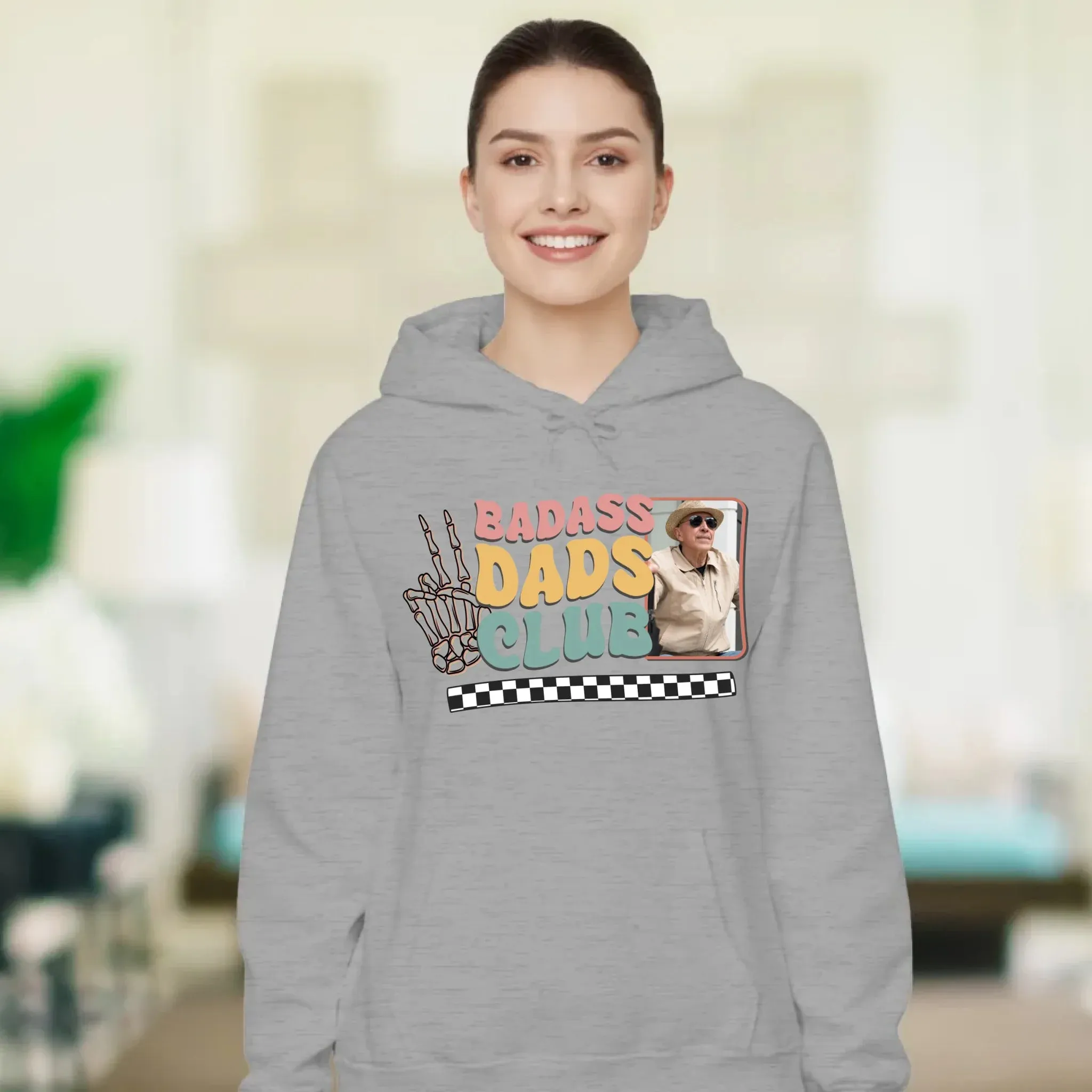 Badass Dads Club - Custom Photo - Personalized Gifts For Dad - Hoodie
