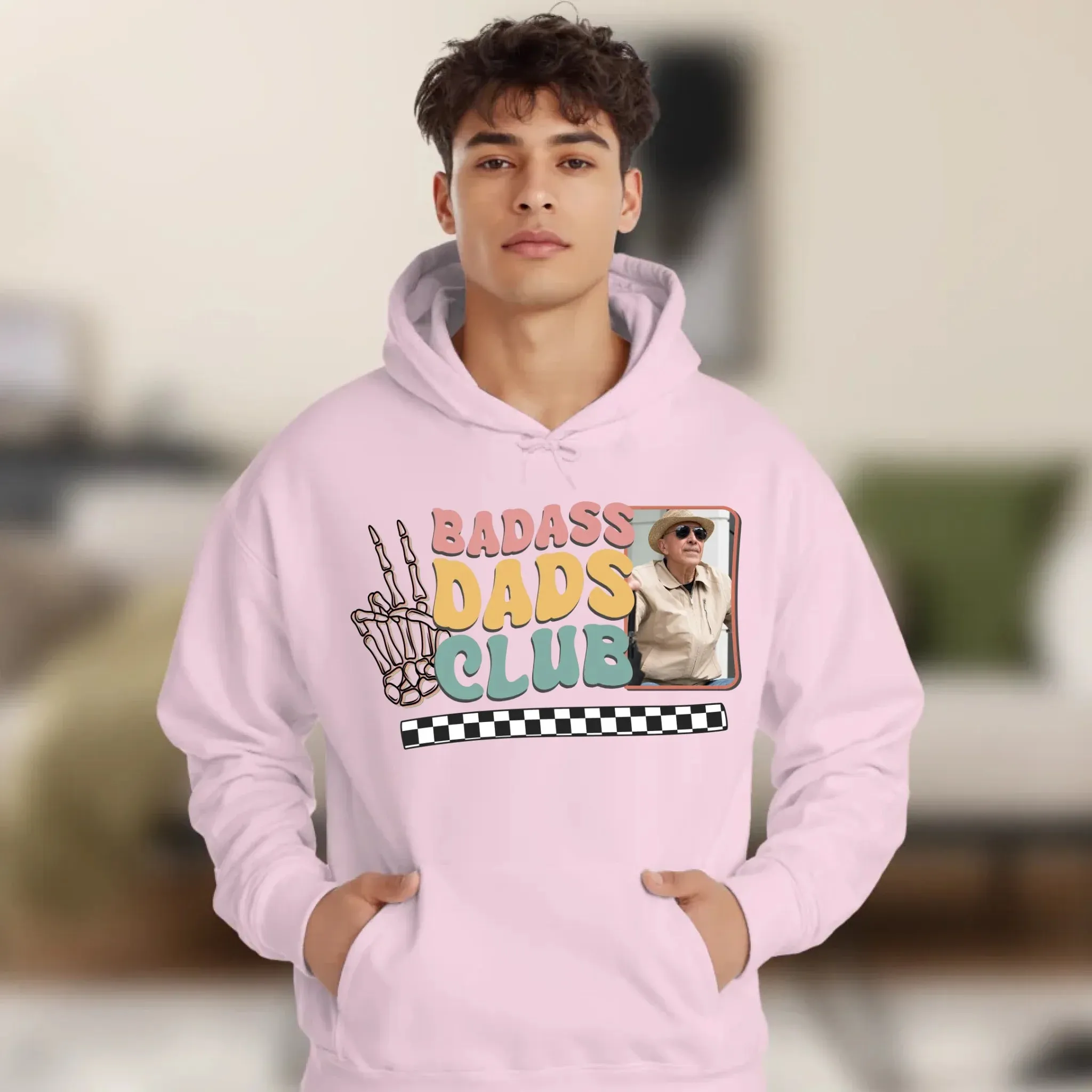 Badass Dads Club - Custom Photo - Personalized Gifts For Dad - Hoodie