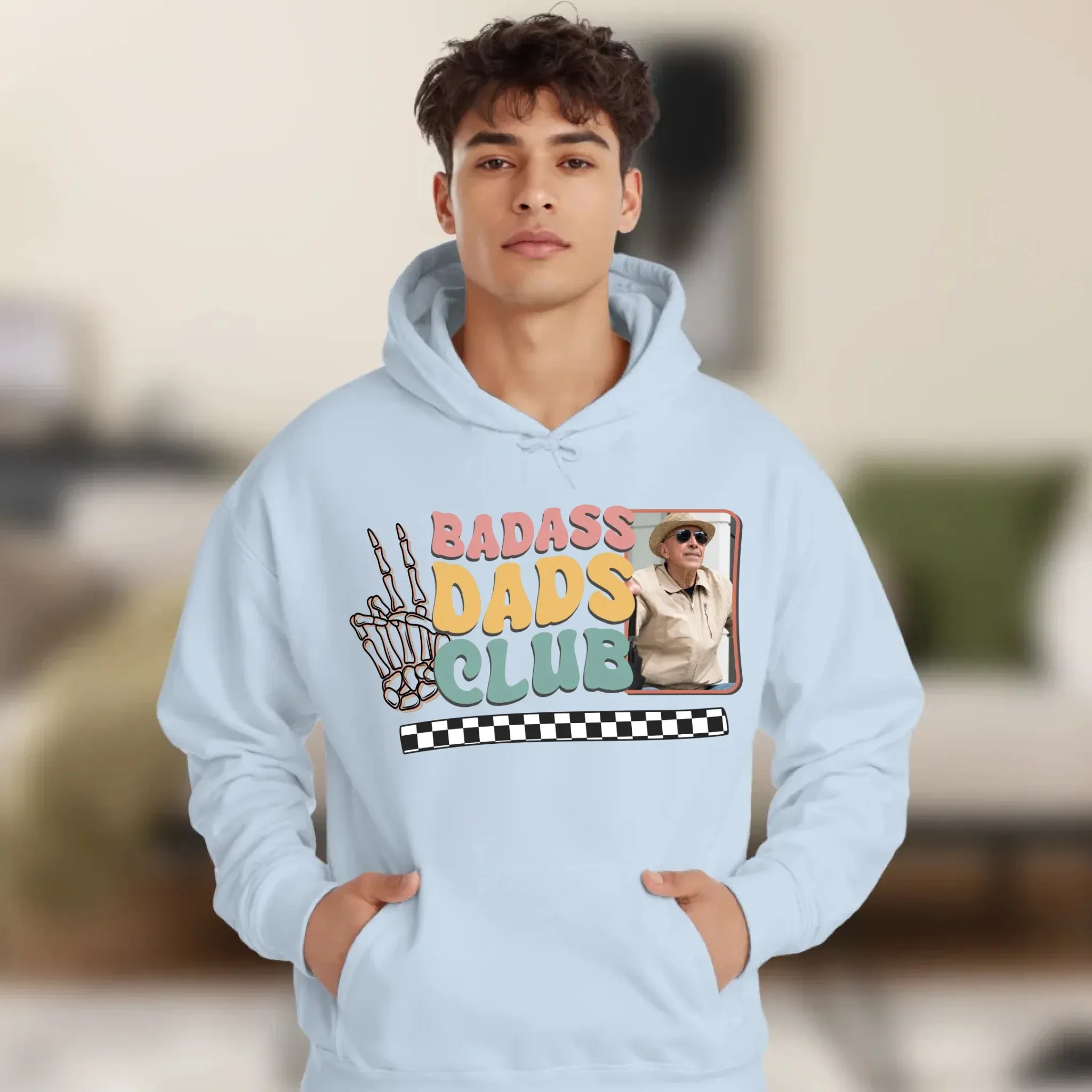 Badass Dads Club - Custom Photo - Personalized Gifts For Dad - Hoodie