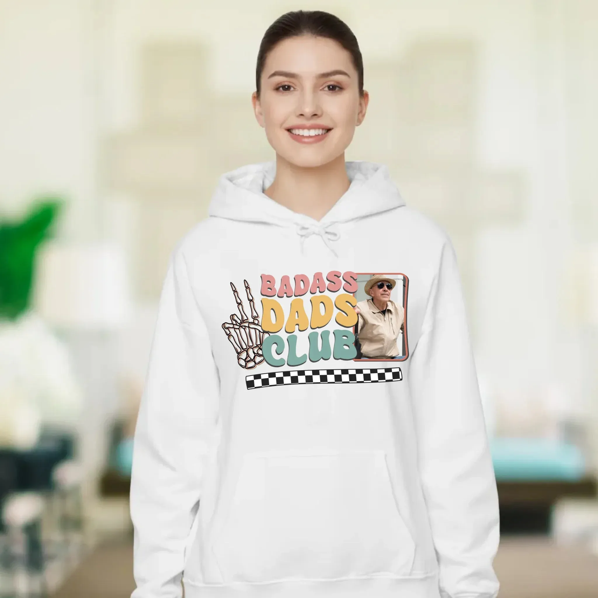 Badass Dads Club - Custom Photo - Personalized Gifts For Dad - Hoodie