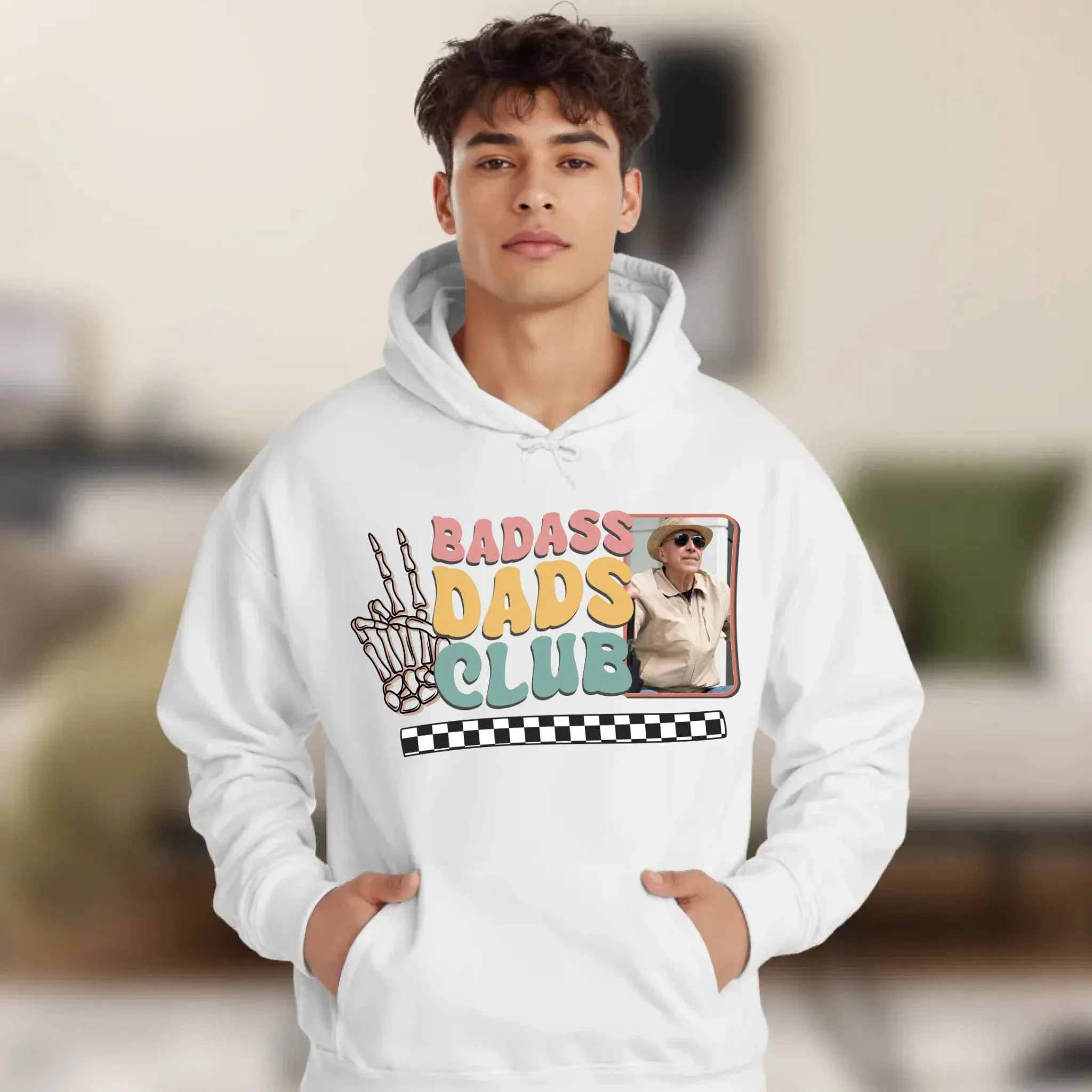 Badass Dads Club - Custom Photo - Personalized Gifts For Dad - Hoodie