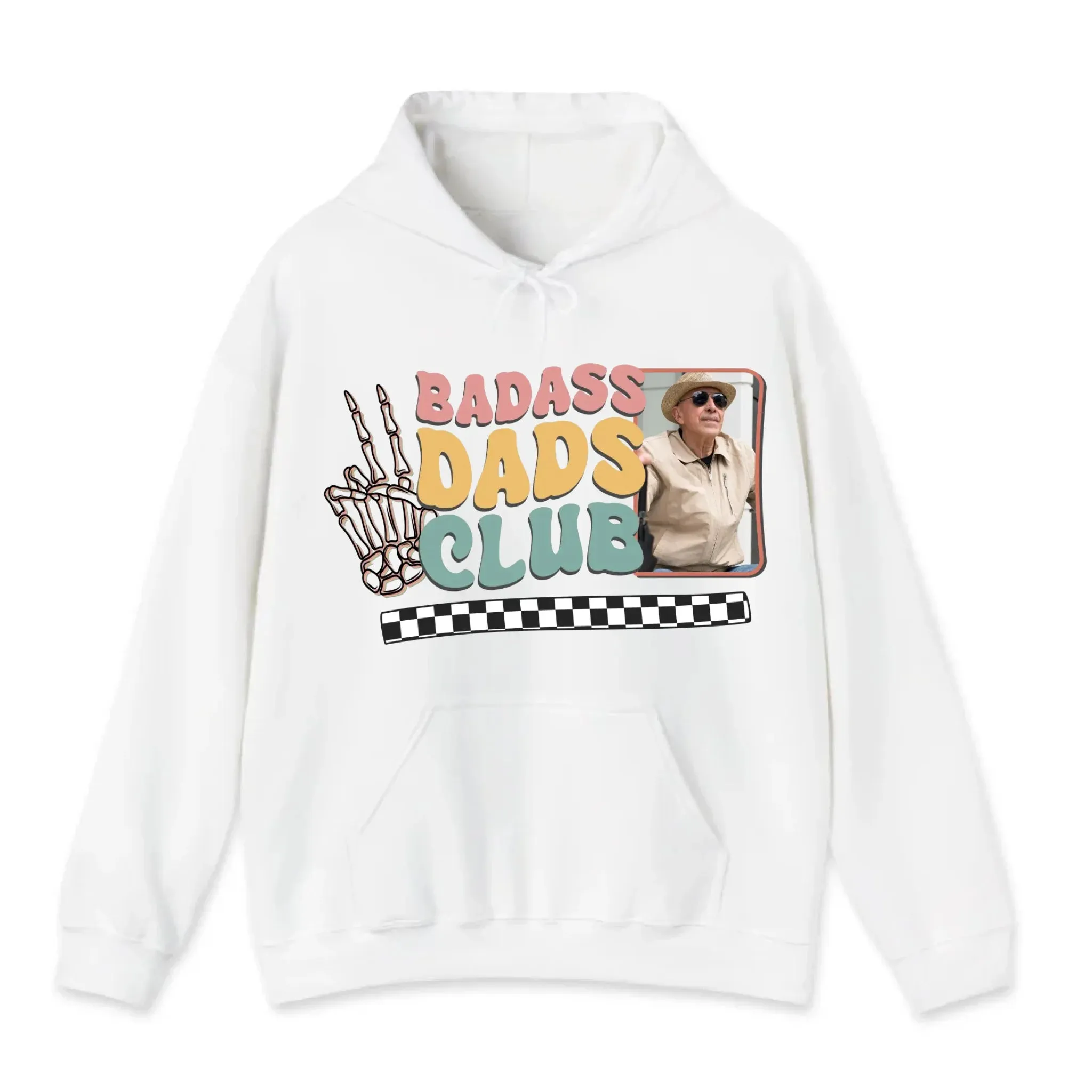 Badass Dads Club - Custom Photo - Personalized Gifts For Dad - Hoodie