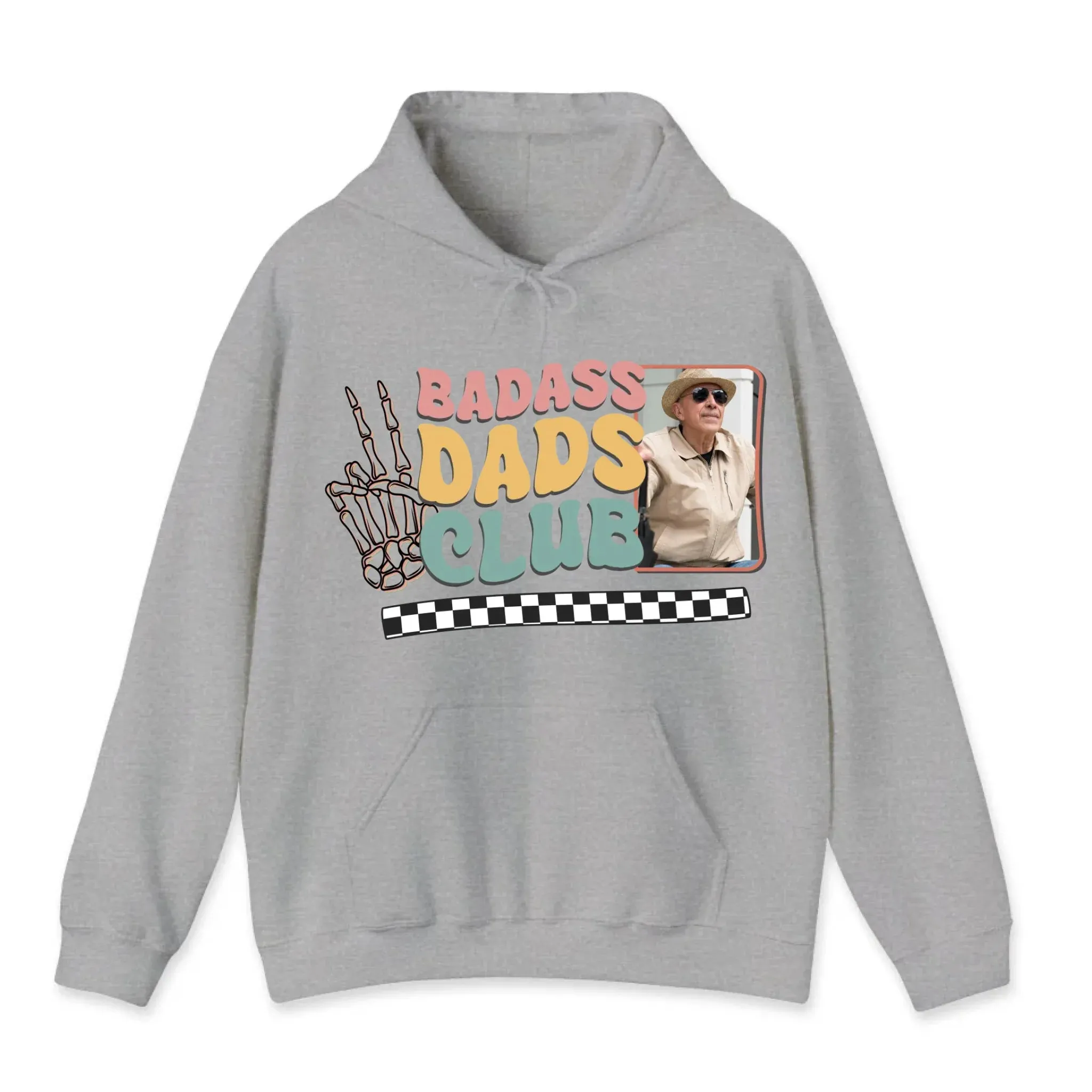 Badass Dads Club - Custom Photo - Personalized Gifts For Dad - Hoodie