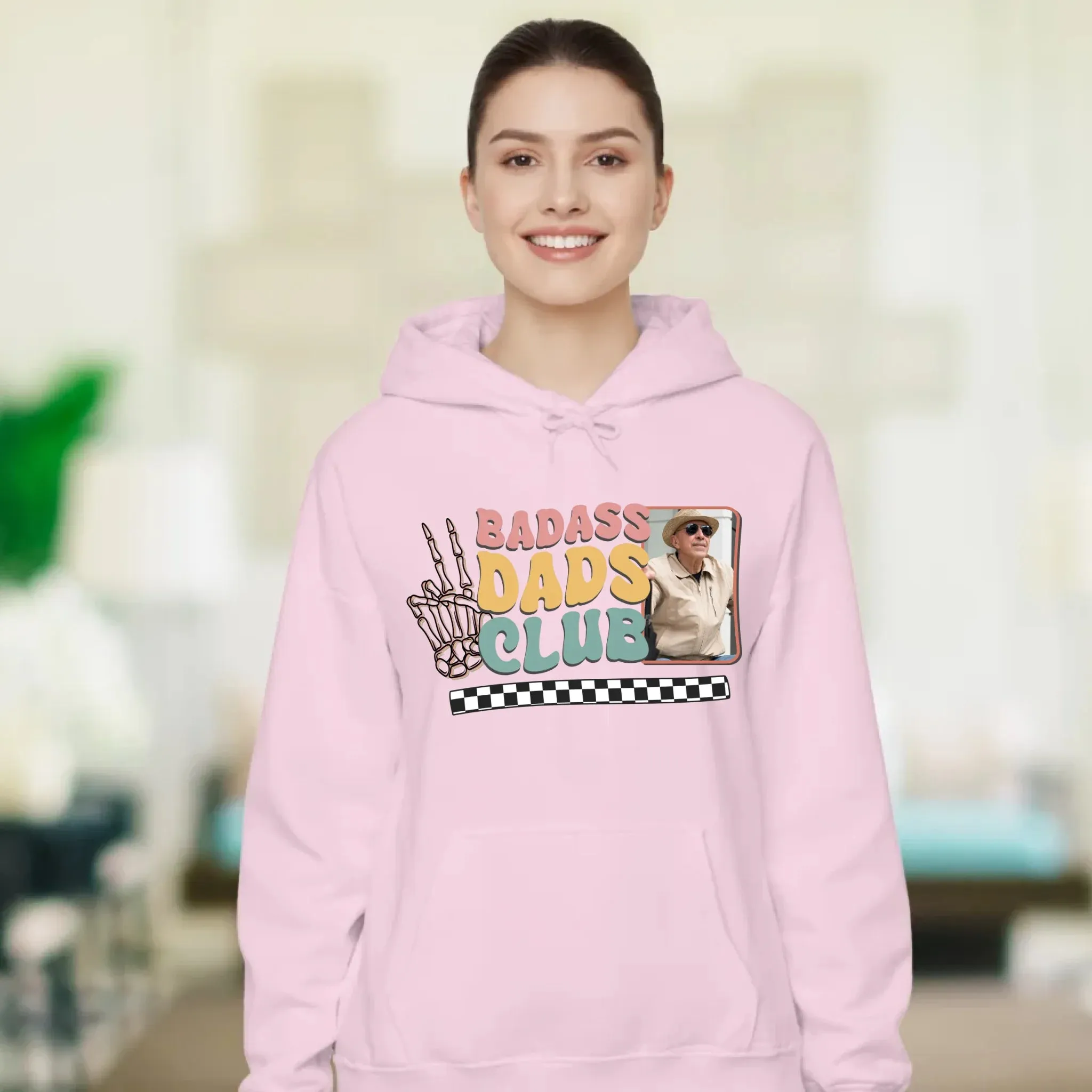 Badass Dads Club - Custom Photo - Personalized Gifts For Dad - Hoodie