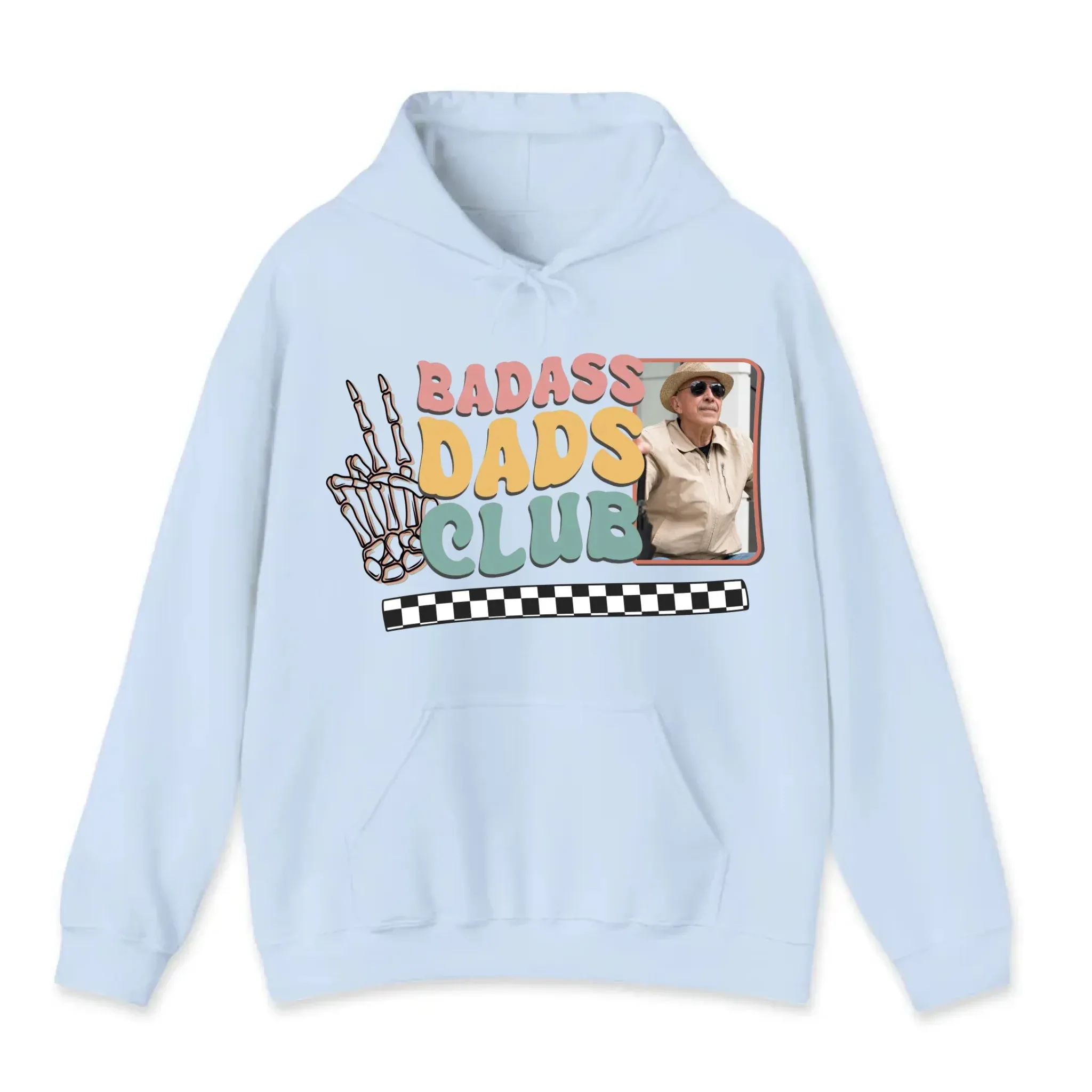 Badass Dads Club - Custom Photo - Personalized Gifts For Dad - Hoodie