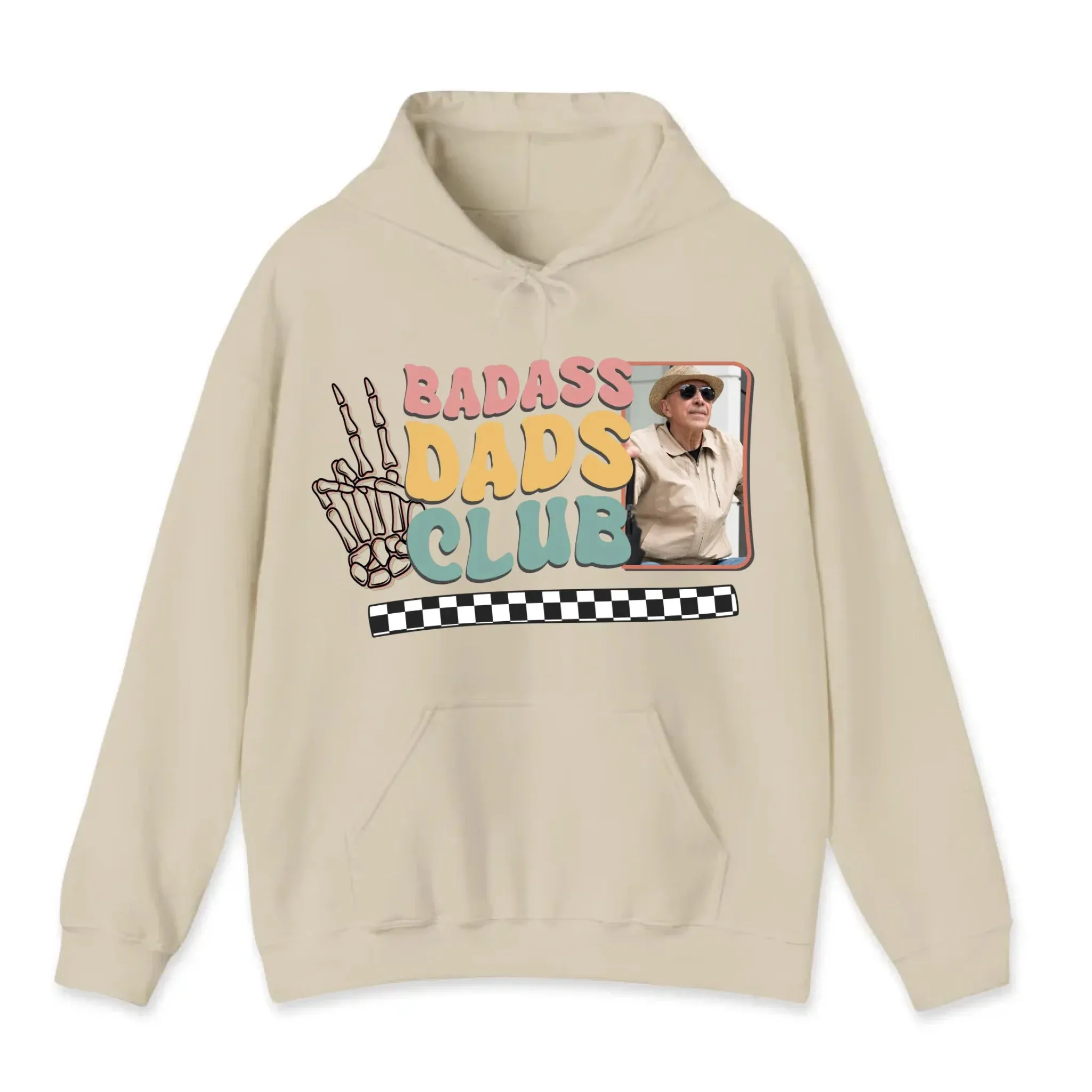 Badass Dads Club - Custom Photo - Personalized Gifts For Dad - Hoodie