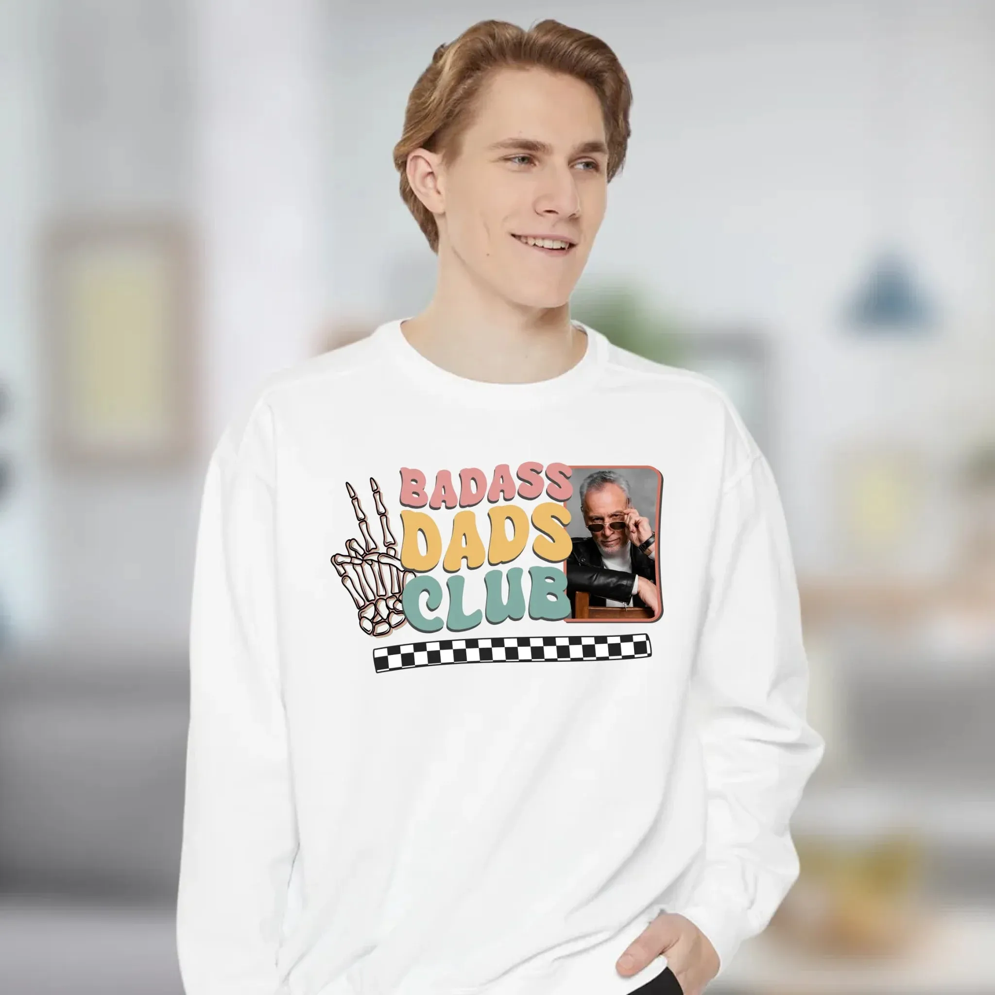 Badass Dads Club - Custom Photo - Personalized Gifts For Dad - Hoodie
