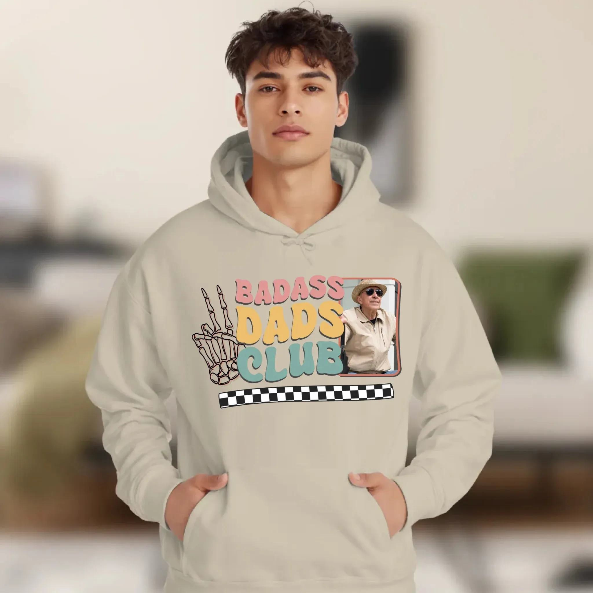 Badass Dads Club - Custom Photo - Personalized Gifts For Dad - Hoodie