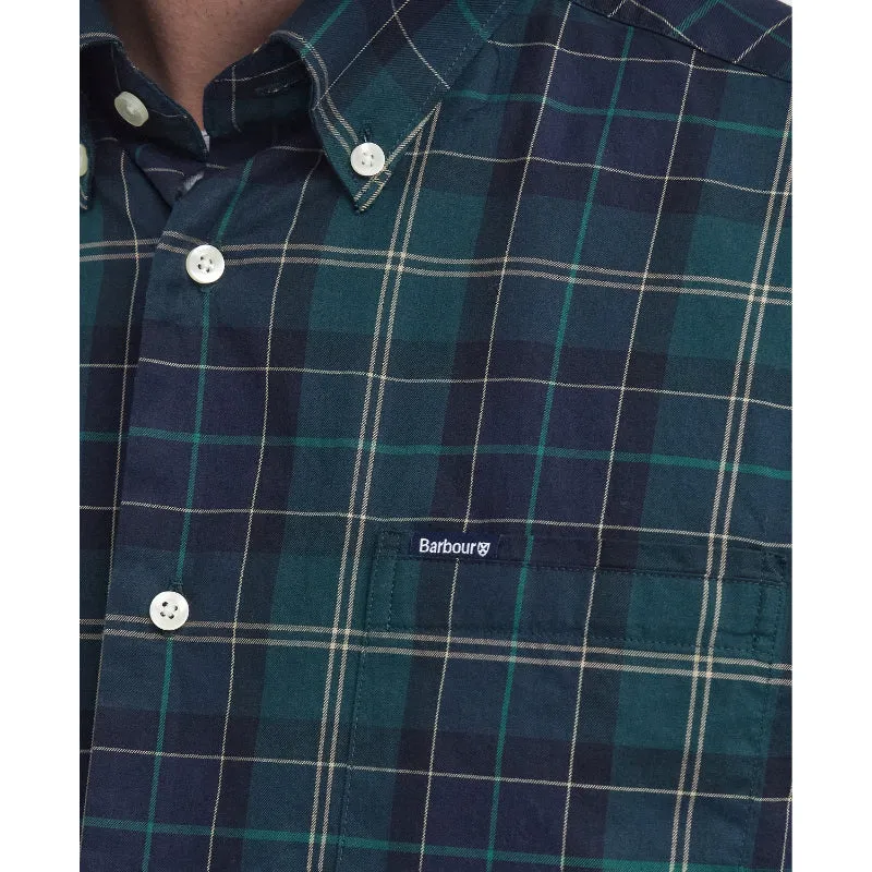 Barbour Wetheram Tailored Tartan Mens Shirt  - Green Loch