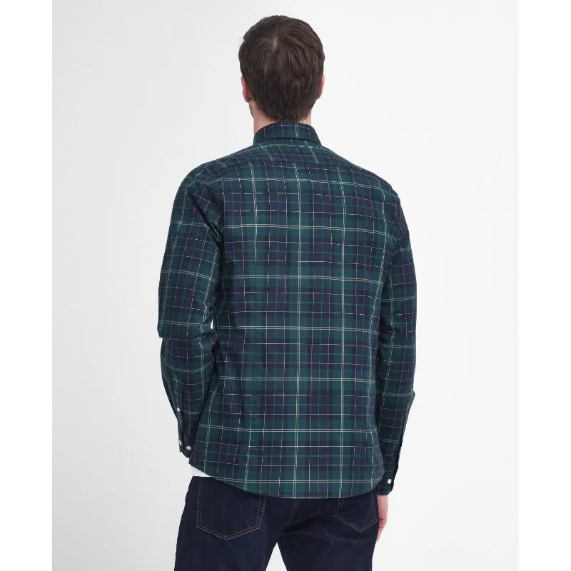 Barbour Wetheram Tailored Tartan Mens Shirt  - Green Loch