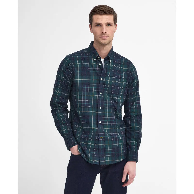 Barbour Wetheram Tailored Tartan Mens Shirt  - Green Loch