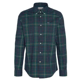 Barbour Wetheram Tailored Tartan Mens Shirt  - Green Loch