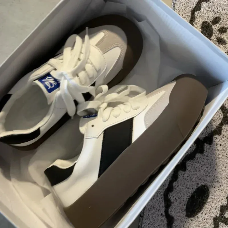 binfenxie New Ladies Canvas Sneakers Women Fashion  Spring Autumn Platform Casual Woman Flats Shoes Lace Up Sneakers Ladies Trainers