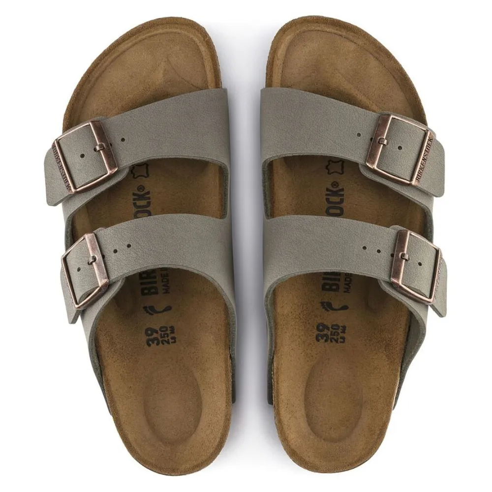 Birkenstock Arizona Birkibuc Stone Sandal (Unisex)
