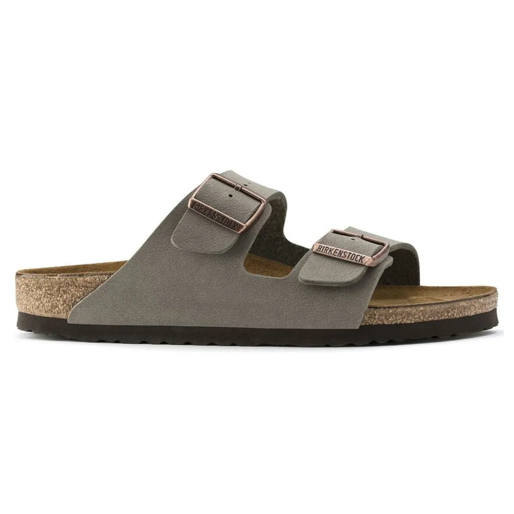 Birkenstock Arizona Birkibuc Stone Sandal (Unisex)