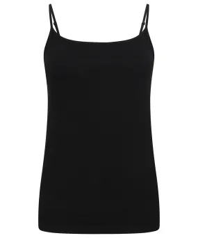 Black - Women's feel-good stretch spaghetti vest