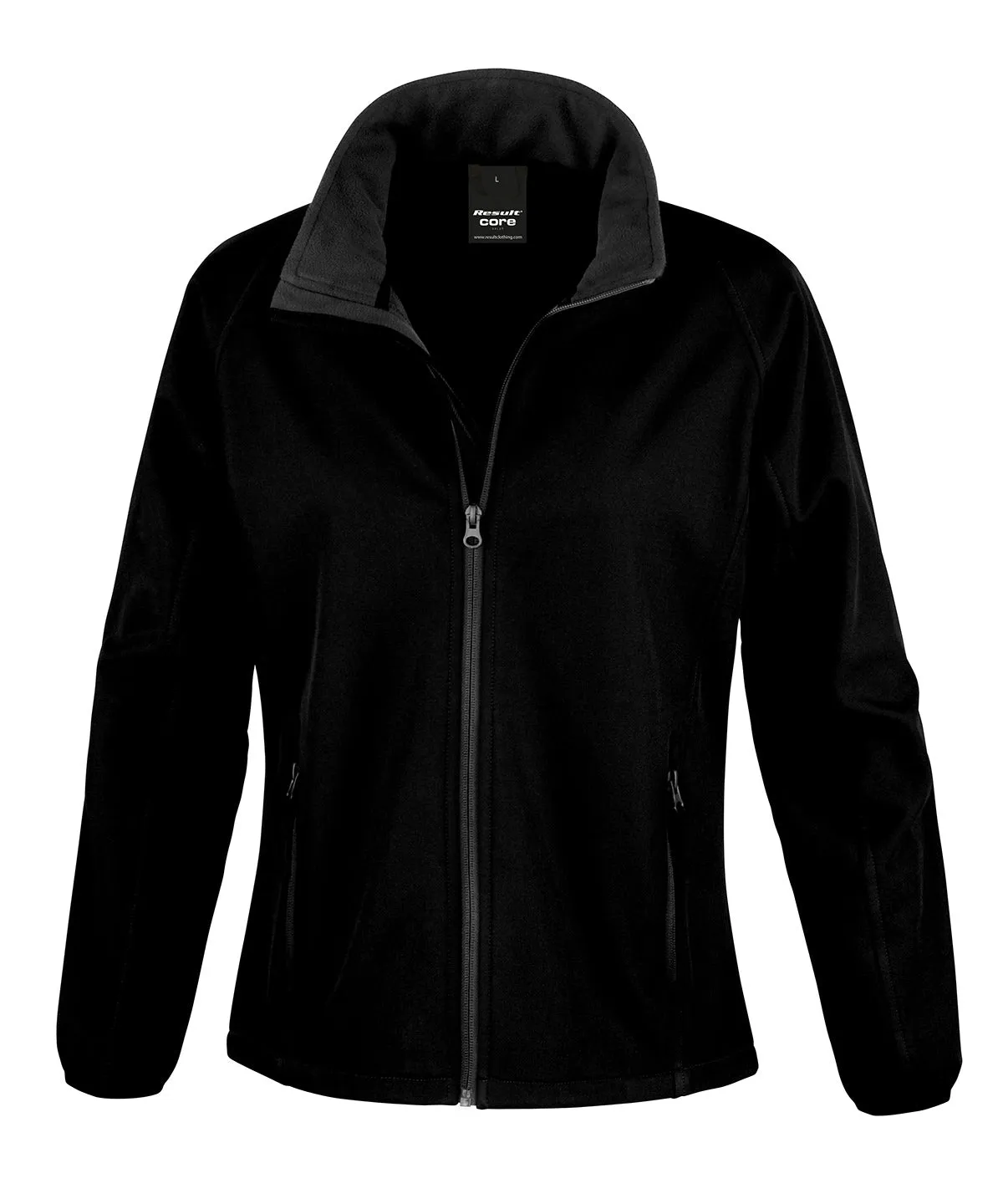 Black/Black - Women's Core printable softshell jacket