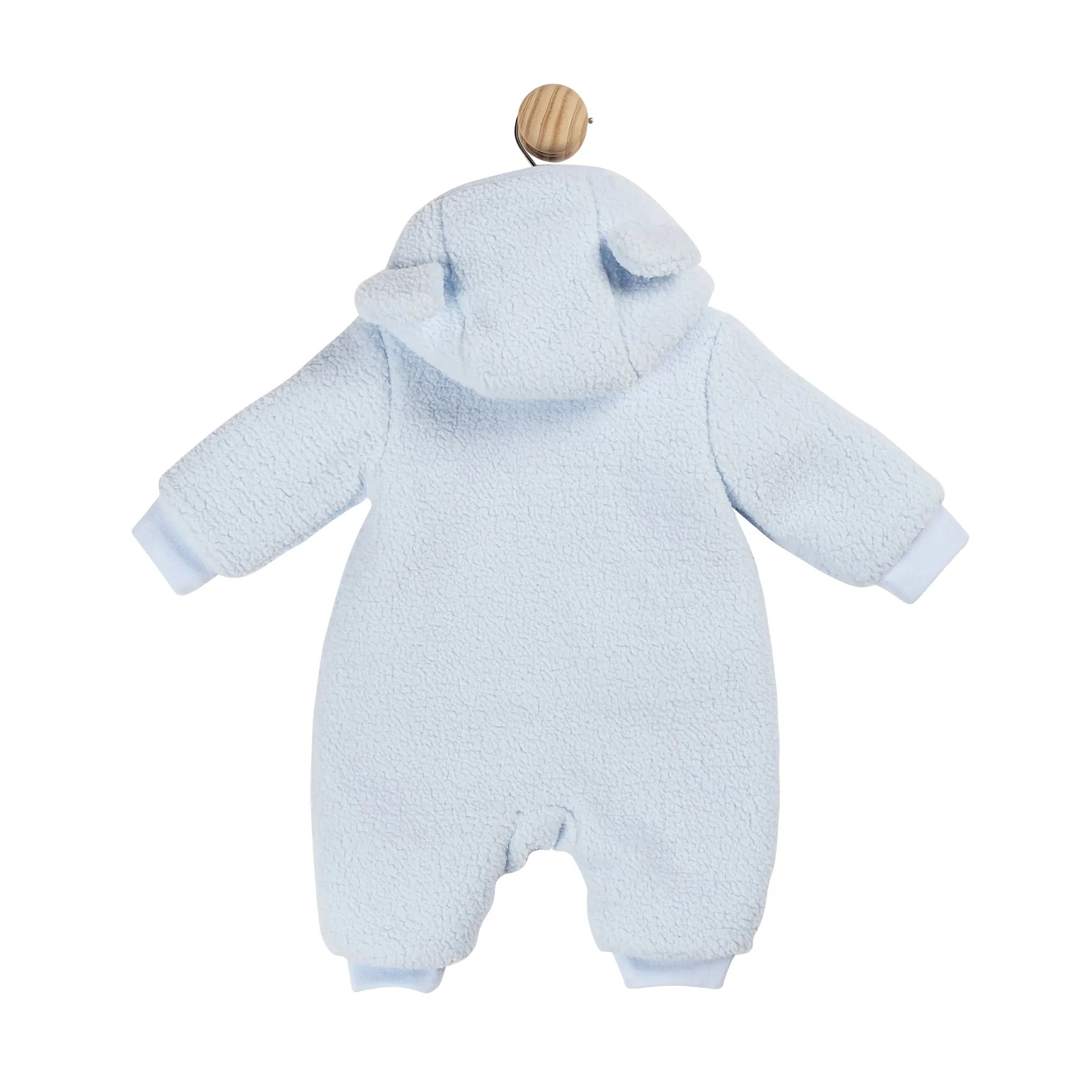 Boys Blue Towelling All In One With Hood