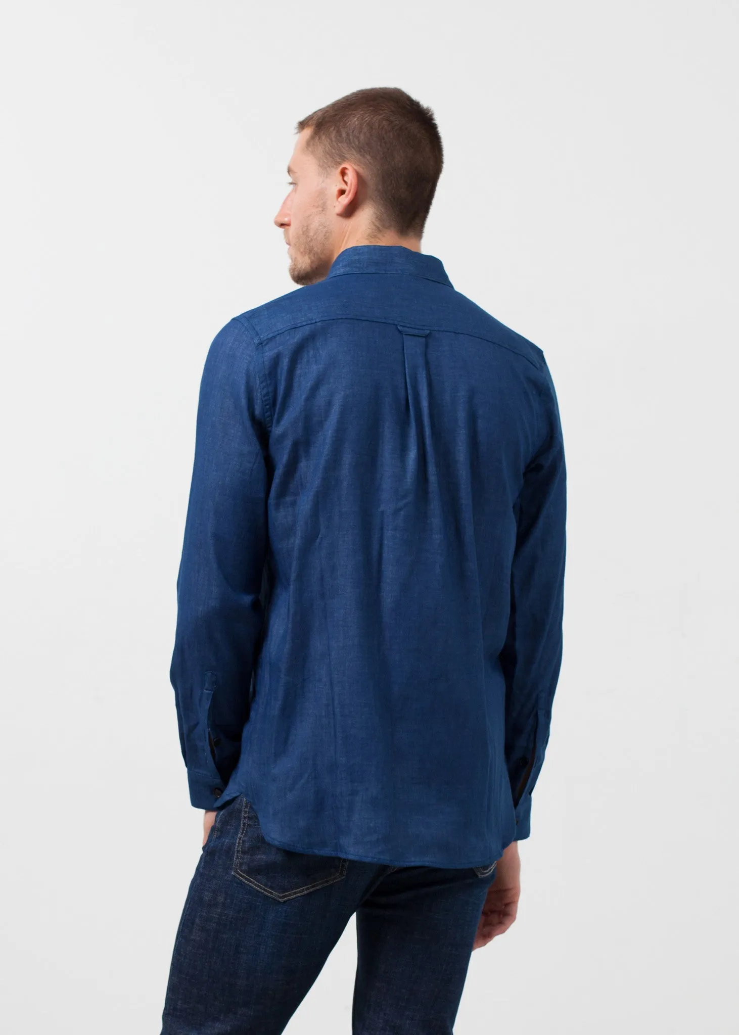 Casual Indigo Shirt - Fashionable Choice
