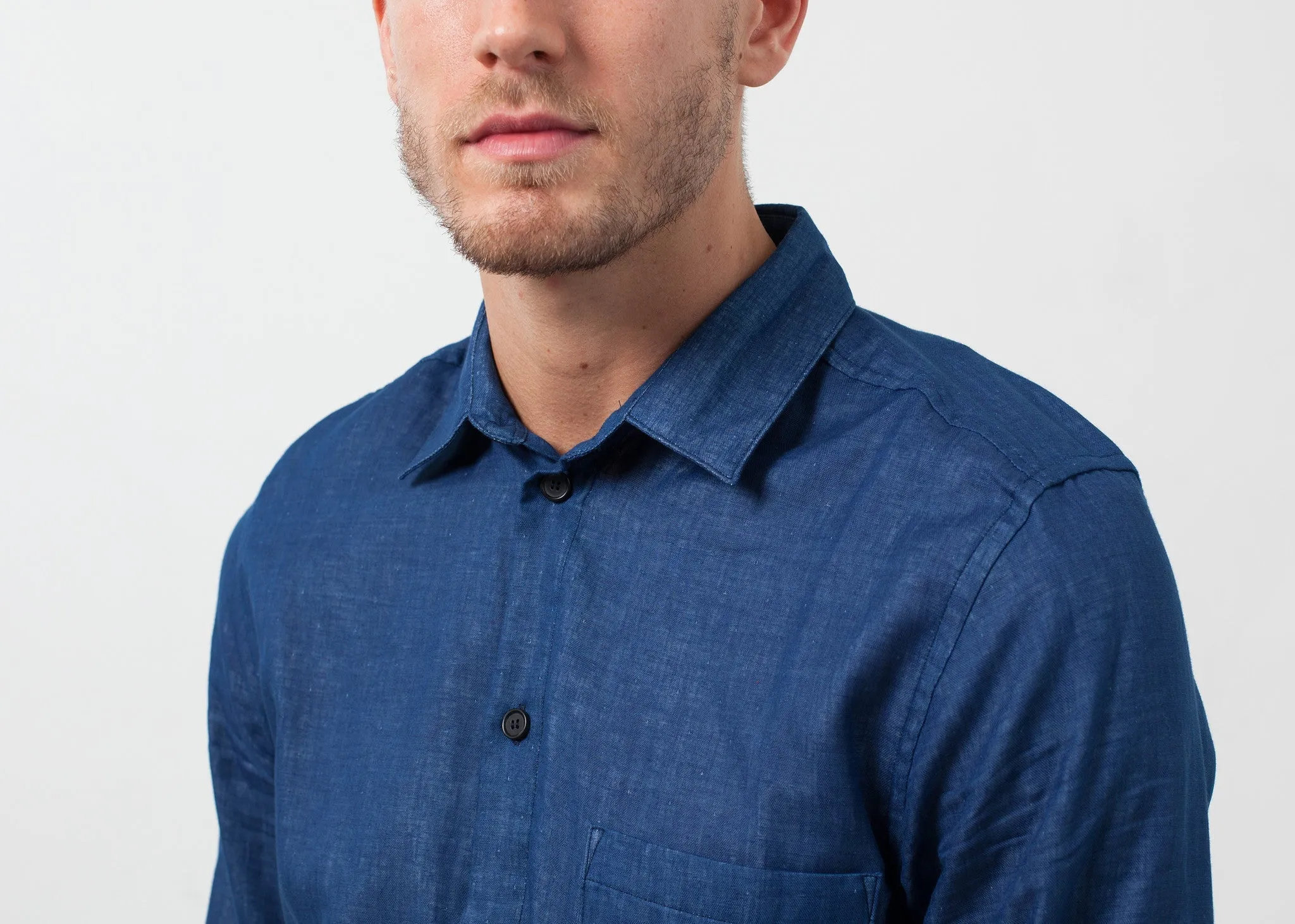 Casual Indigo Shirt - Fashionable Choice