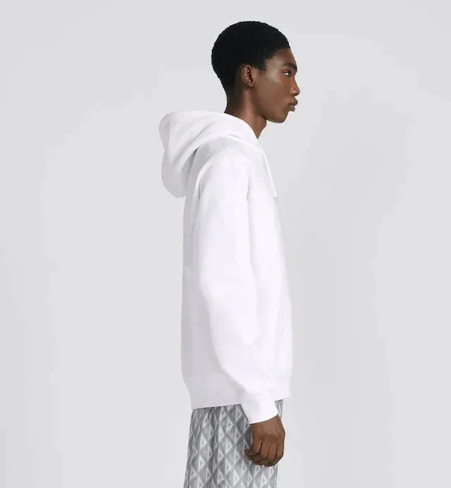 CD DIAMOND WHITE HOODED SWEATSHIRT