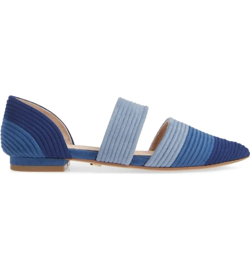 Cecelia New York Mysti Blue Moon Casual Slip On Pointes Toe Strap Womens Sandals