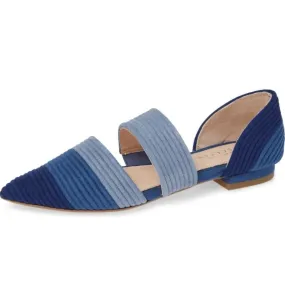 Cecelia New York Mysti Blue Moon Casual Slip On Pointes Toe Strap Womens Sandals