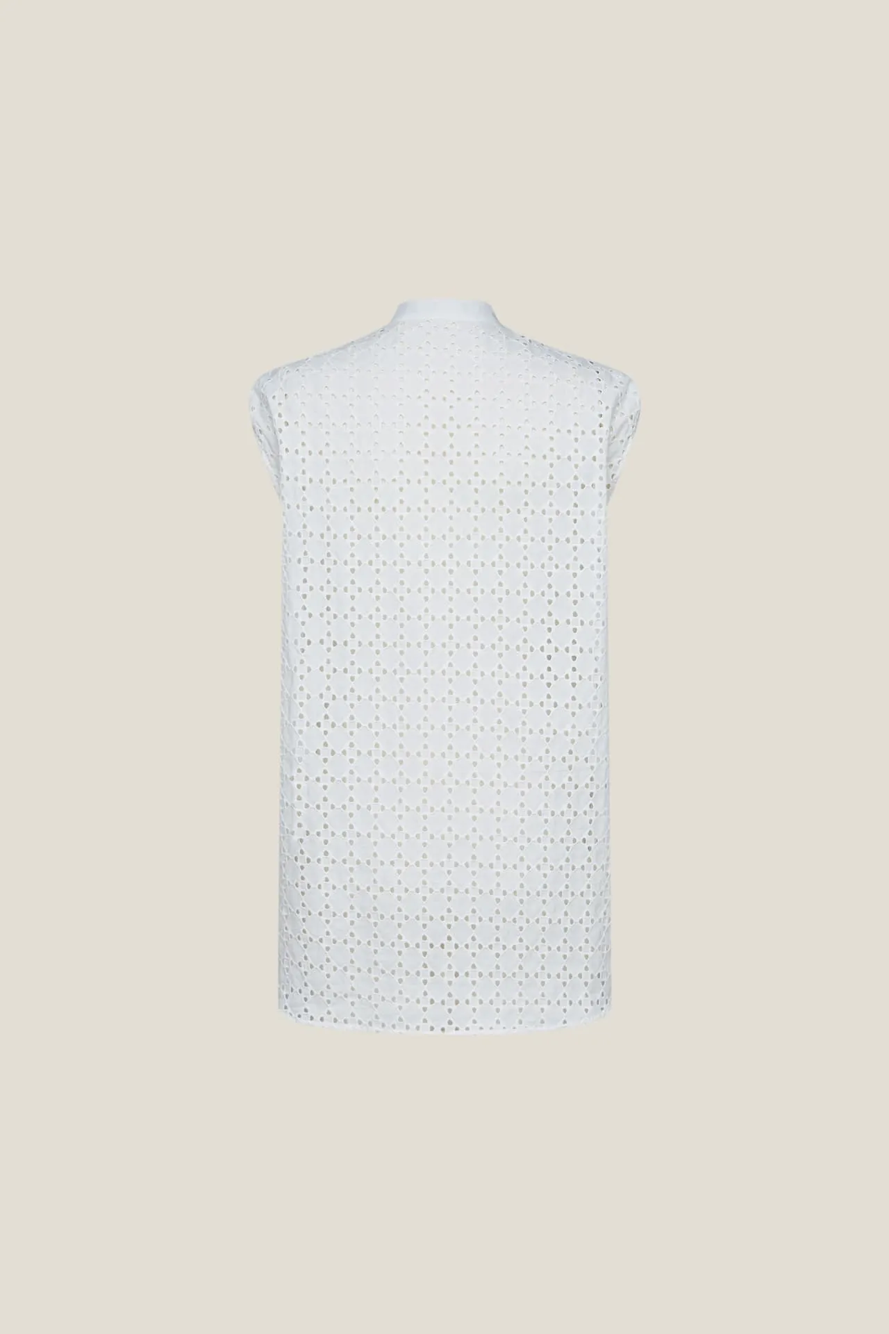 Cotton Eyelet Short Sleeve Casual Shirt