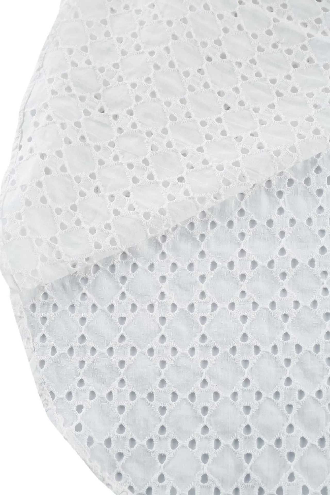 Cotton Eyelet Short Sleeve Casual Shirt