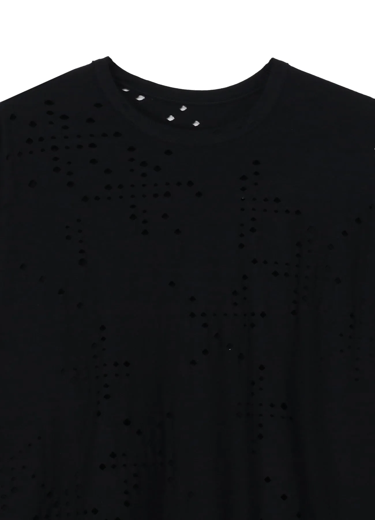 COTTON JERSEY HOLE DESIGN LONG SLEEVE BIG T