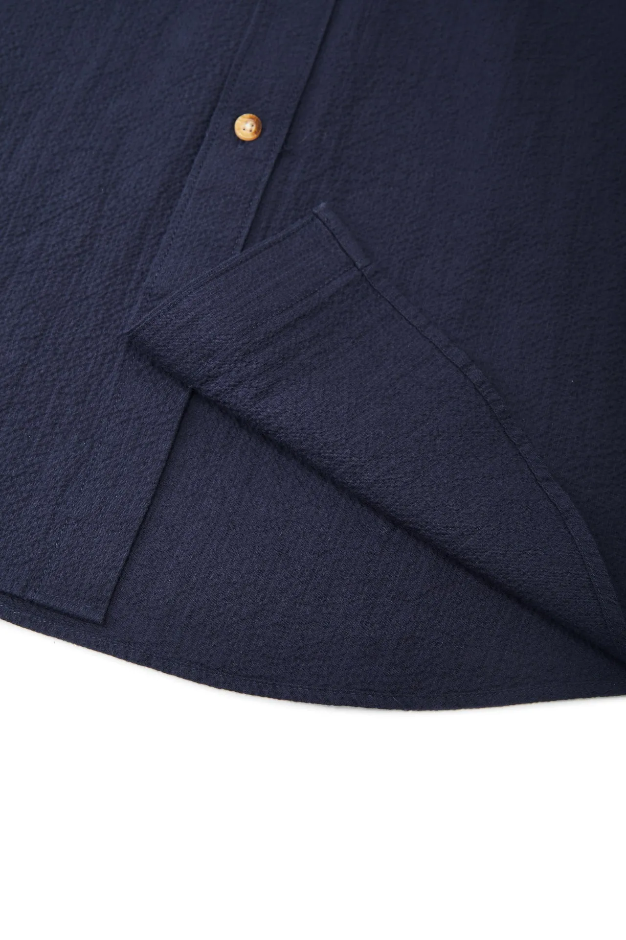 Cotton Seersucker Smart Fit Casual Shirt with Pocket
