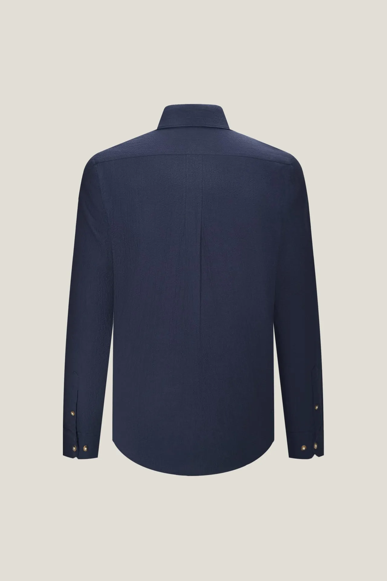 Cotton Seersucker Smart Fit Casual Shirt with Pocket