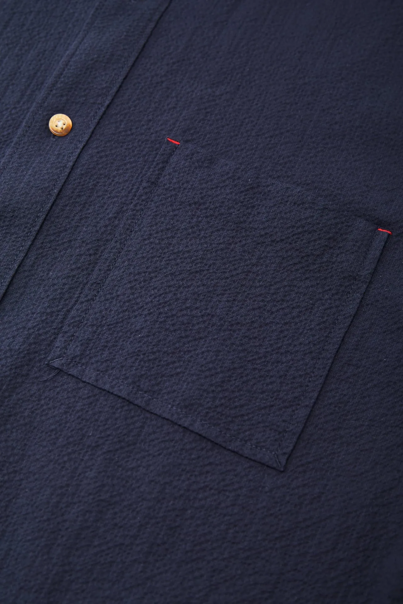 Cotton Seersucker Smart Fit Casual Shirt with Pocket