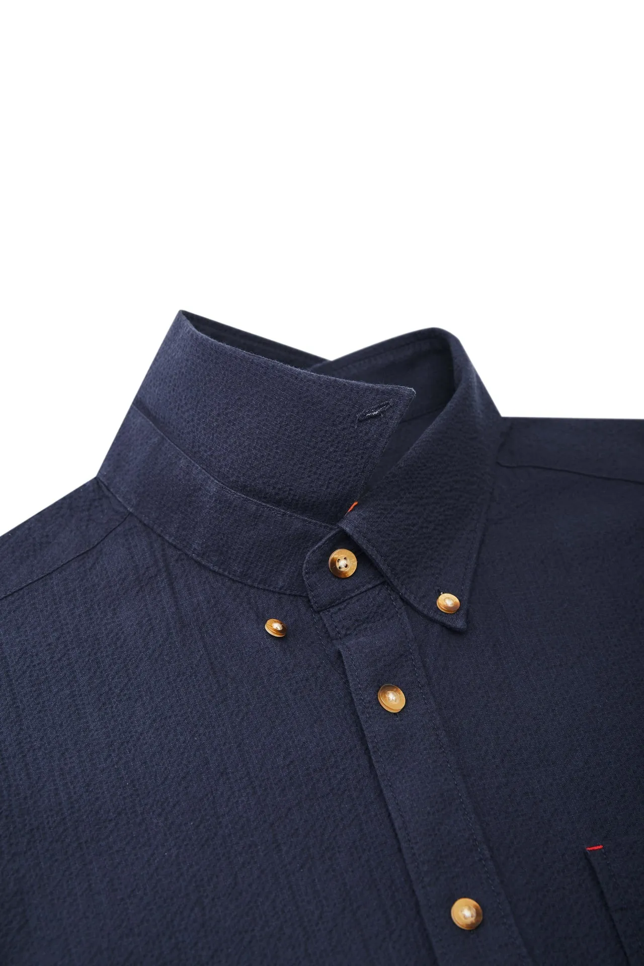 Cotton Seersucker Smart Fit Casual Shirt with Pocket